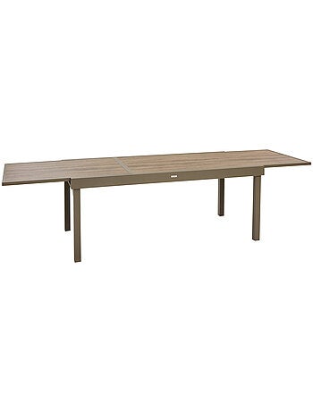 Table de jardin extensible 12 places en aluminium et verre PIAZZA