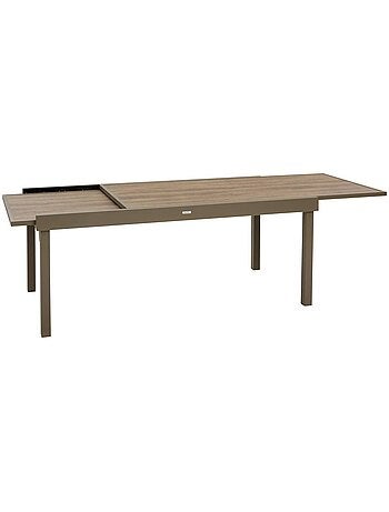 Table de jardin extensible 12 places en aluminium et verre PIAZZA
