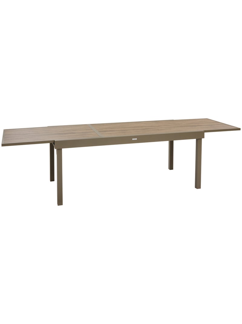 Table de jardin extensible 12 places en aluminium et verre PIAZZA Marron - Kiabi