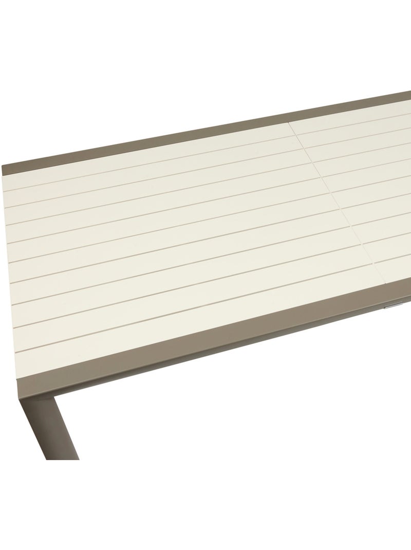 Table de jardin extensible 12 places en aluminium LUZANE Beige argile - Kiabi