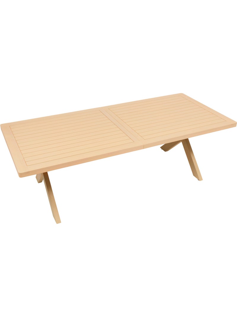 Table de jardin extensible 12 places en eucalyptus XENIA Beige - Kiabi