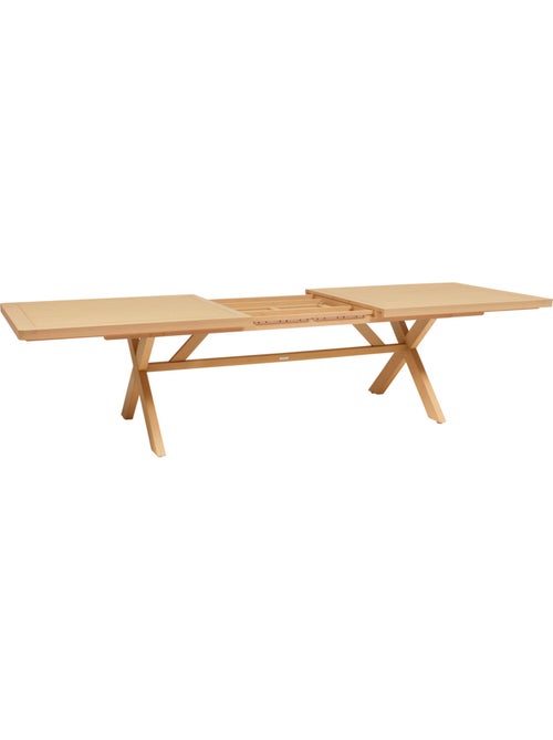 Table de jardin extensible 12 places en eucalyptus XENIA - Kiabi Table de jardin extensible 12 places en eucalyptus XENIA - Kiabi