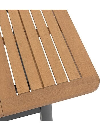 Table de jardin extensible 4 places en aluminium et eucalyptus FOLYA