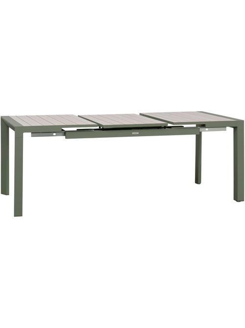 Table de jardin extensible 8 places en aluminium effet bois ÉVASION - Kiabi Table de jardin extensible 8 places en aluminium effet bois ÉVASION - Kiabi