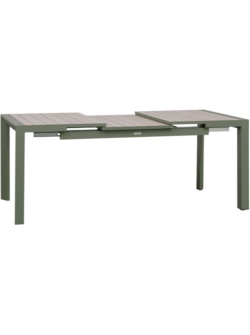 Table de jardin extensible 8 places en aluminium effet bois ÉVASION - Kiabi Table de jardin extensible 8 places en aluminium effet bois ÉVASION - Kiabi