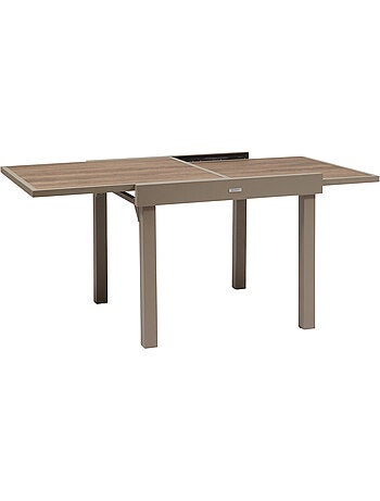 Table de jardin extensible 8 places en aluminium et verre PIAZZA
