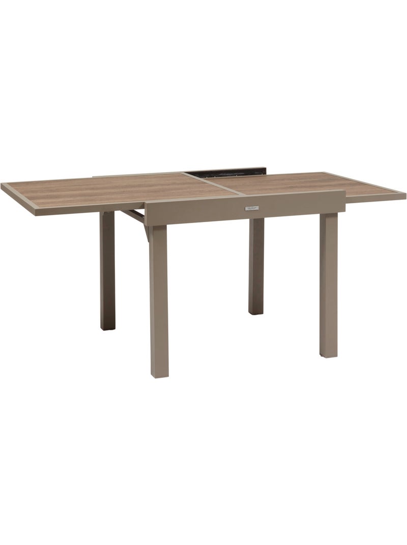 Table de jardin extensible 8 places en aluminium et verre PIAZZA Marron - Kiabi