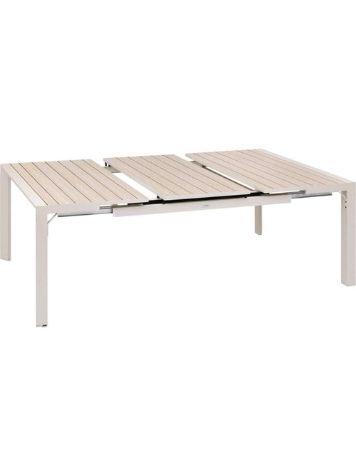 Table de jardin extensible carrée 10 places en aluminium effet bois ÉVASION - Kiabi