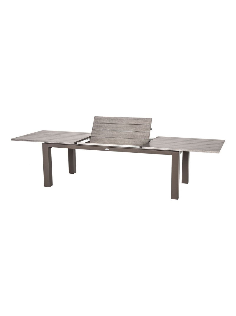 Table de jardin extensible en aluminium 10 personnes HERAKLION Gris - Kiabi