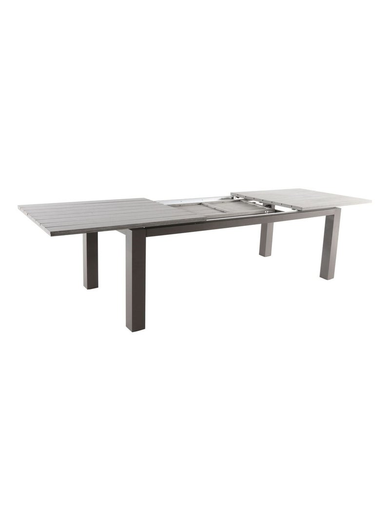Table de jardin extensible en aluminium 10 personnes HERAKLION Gris - Kiabi