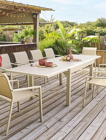Table de jardin extensible en aluminium 10 places PIAZZA