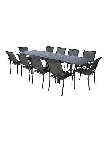 Table de jardin extensible en aluminium 10 places PIAZZA