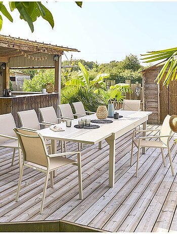Table de jardin extensible en aluminium 12 places PIAZZA
