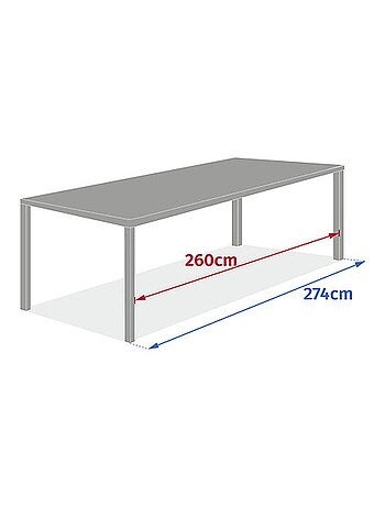 Table de jardin extensible en aluminium effet bois 10 places EVASION