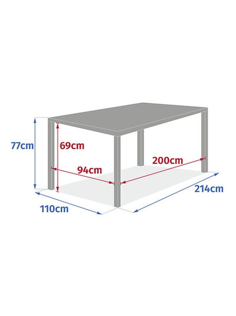 Table de jardin extensible en aluminium effet bois 10 places EVASION Marron - Kiabi
