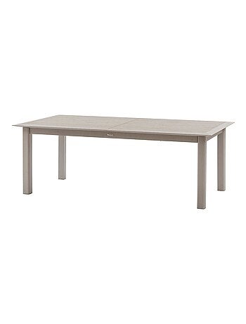 Table de jardin extensible en aluminium effet bois 12 places ALLURE