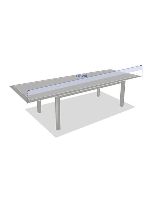 Table de jardin extensible en aluminium effet bois 12 places ALLURE - Kiabi