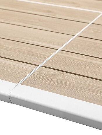 Table de jardin extensible en aluminium effet bois 12 places PAVANE
