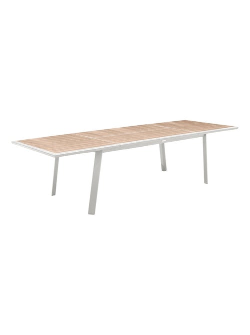 Table de jardin extensible en aluminium effet bois 12 places PAVANE - Kiabi Table de jardin extensible en aluminium effet bois 12 places PAVANE - Kiabi