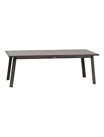 Table de jardin extensible en aluminium effet bois 12 places PAVANE
