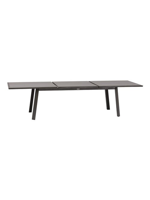 Table de jardin extensible en aluminium effet bois 12 places PAVANE - Kiabi