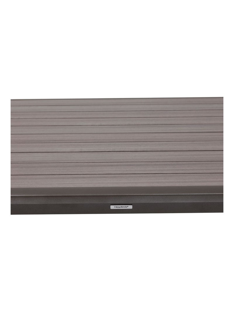 Table de jardin extensible en aluminium effet bois 12 places PAVANE Gris Marron - Kiabi