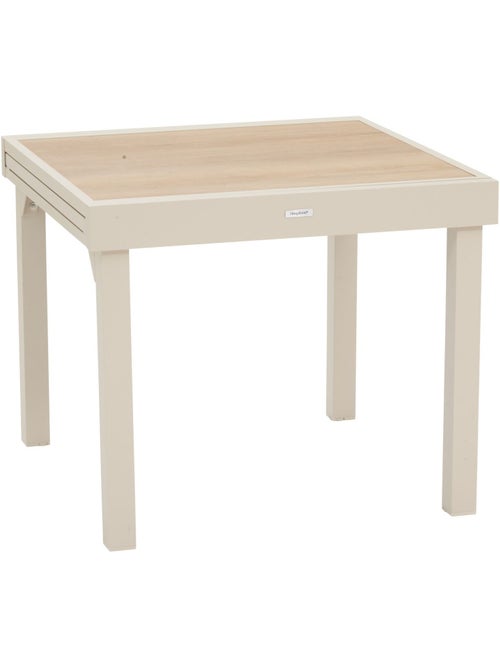 Table de jardin extensible en aluminium effet bois 8 places PIAZZA - Kiabi
