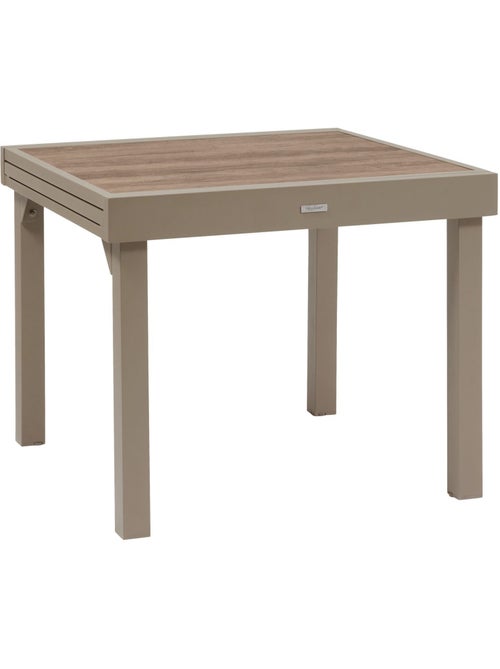 Table de jardin extensible en aluminium effet bois 8 places PIAZZA - Kiabi