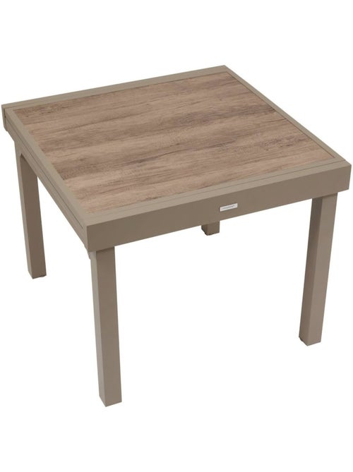 Table de jardin extensible en aluminium effet bois 8 places PIAZZA - Kiabi