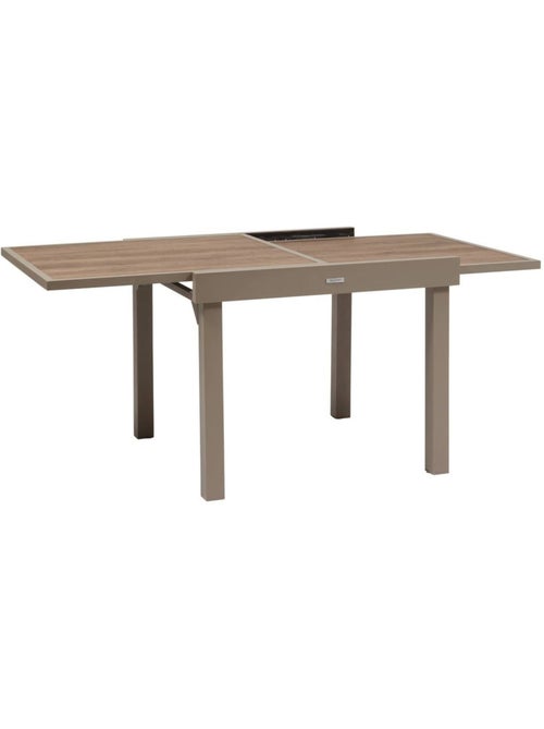 Table de jardin extensible en aluminium effet bois 8 places PIAZZA - Kiabi