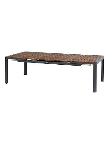 Table de jardin extensible en aluminium et acacia 12 places PARADIZE