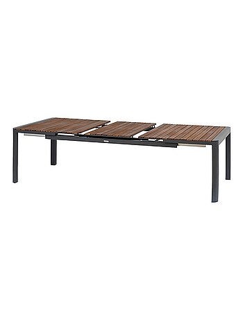 Table de jardin extensible en aluminium et acacia 12 places PARADIZE