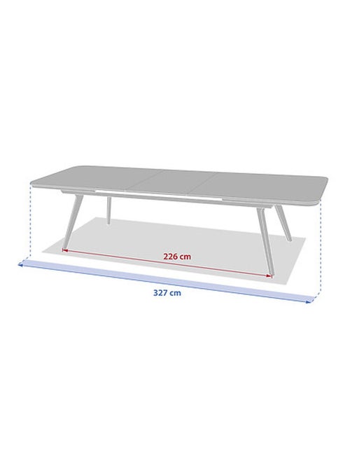 Table de jardin extensible en aluminium et verre 12 places PULPY - Kiabi
