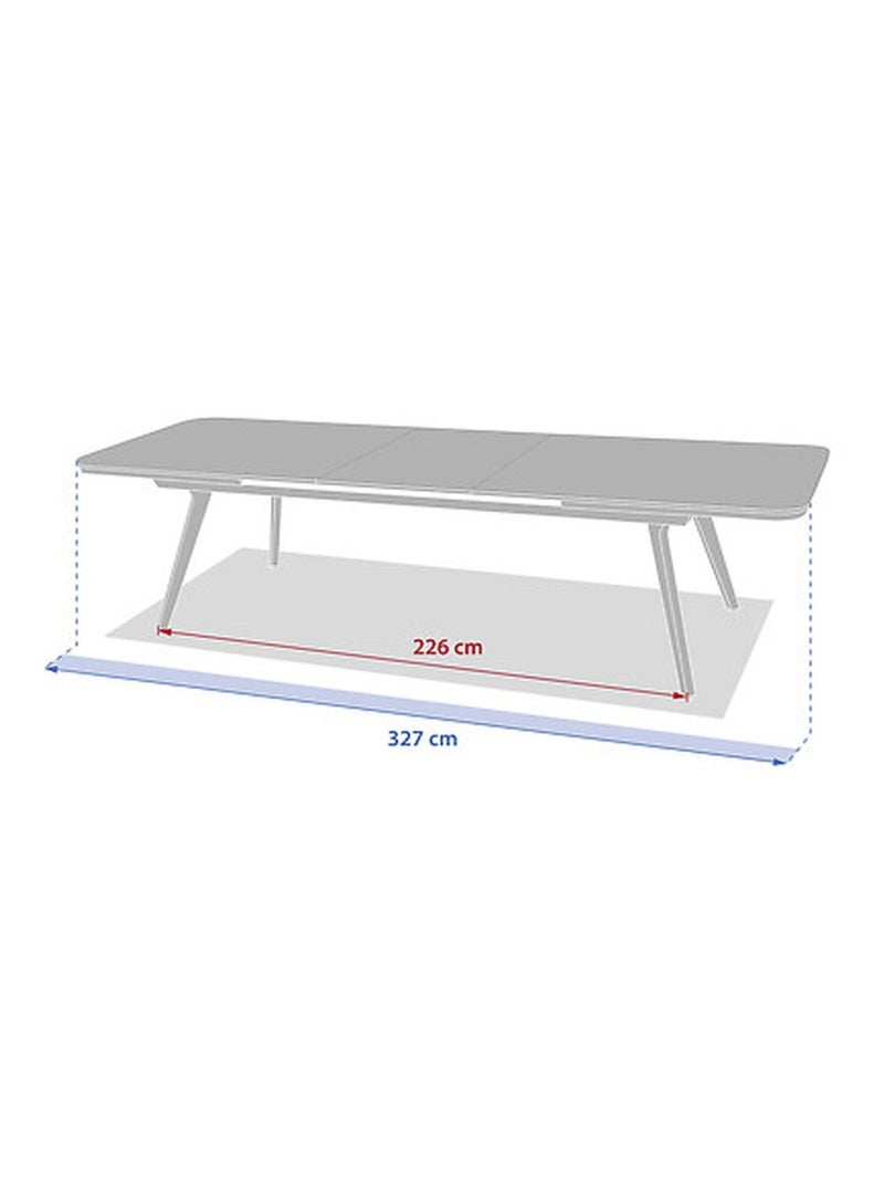 Table de jardin extensible en aluminium et verre 12 places PULPY Vert - Kiabi