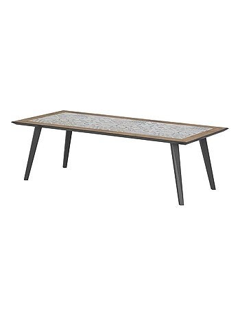 Table de jardin fixe en acier 8 places LAMBADA
