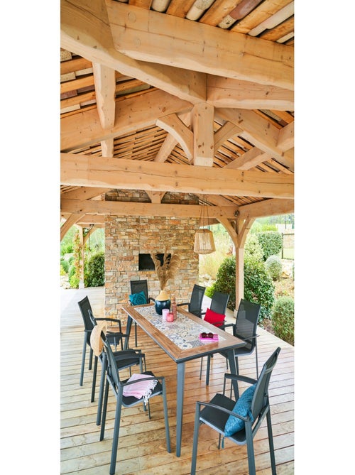 Table de jardin fixe en acier 8 places LAMBADA - Kiabi Table de jardin fixe en acier 8 places LAMBADA - Kiabi