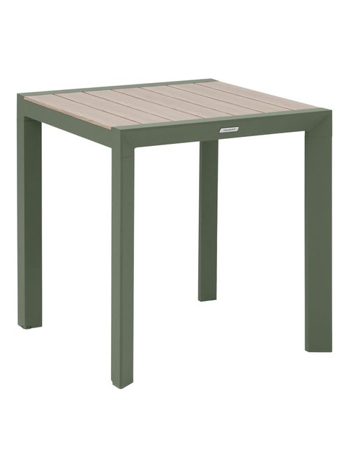 Table de jardin fixe en aluminium effet bois 2 places EVASION - Kiabi