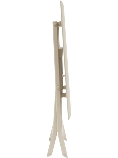 Table de jardin pliable 2 places en aluminium et verre effet bois AZUA - Kiabi Table de jardin pliable 2 places en aluminium et verre effet bois AZUA - Kiabi