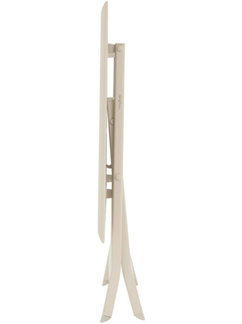 Table de jardin pliable 4 places en aluminium et verre effet bois AZUA Beige - Kiabi