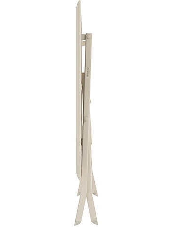 Table de jardin pliable 6 places en aluminium et verre effet bois AZUA