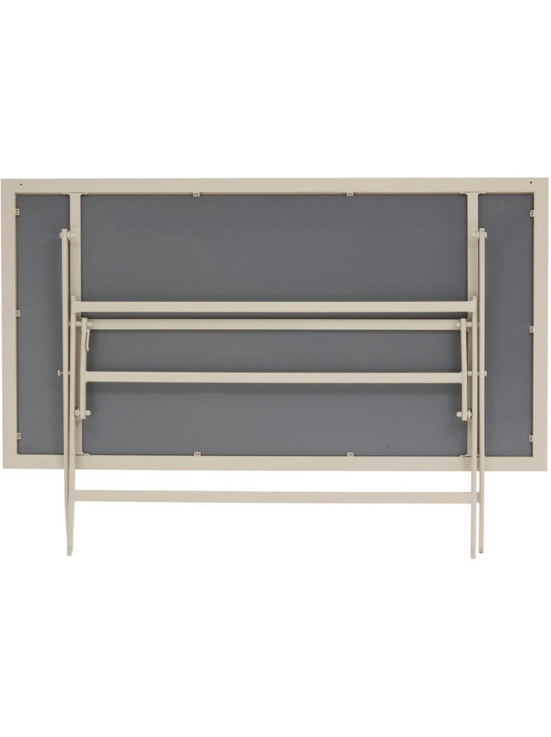 Table de jardin pliable 6 places en aluminium et verre effet bois AZUA Beige - Kiabi