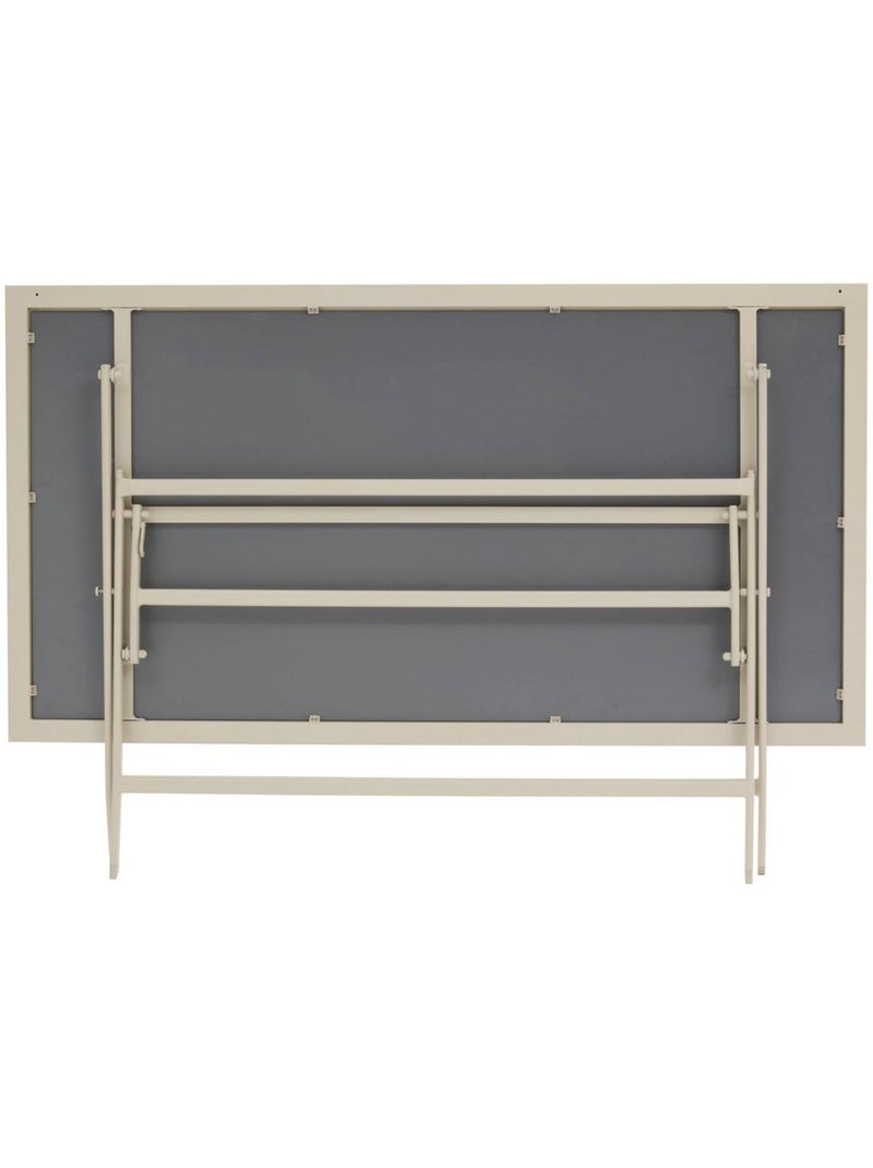 Table de jardin pliable 6 places en aluminium et verre effet bois AZUA Beige - Kiabi