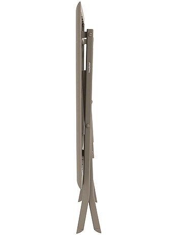 Table de jardin pliable 6 places en aluminium et verre effet bois AZUA