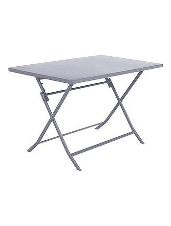 Table de jardin pliante 4 places avec 4 chaises pliables en acier GREENSBORO