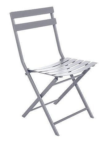 Table de jardin pliante 4 places avec 4 chaises pliables en acier GREENSBORO