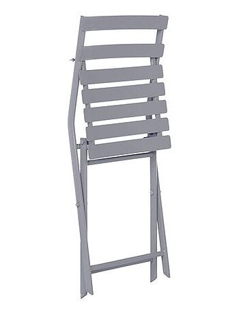 Table de jardin pliante 4 places avec 4 chaises pliables en acier GREENSBORO