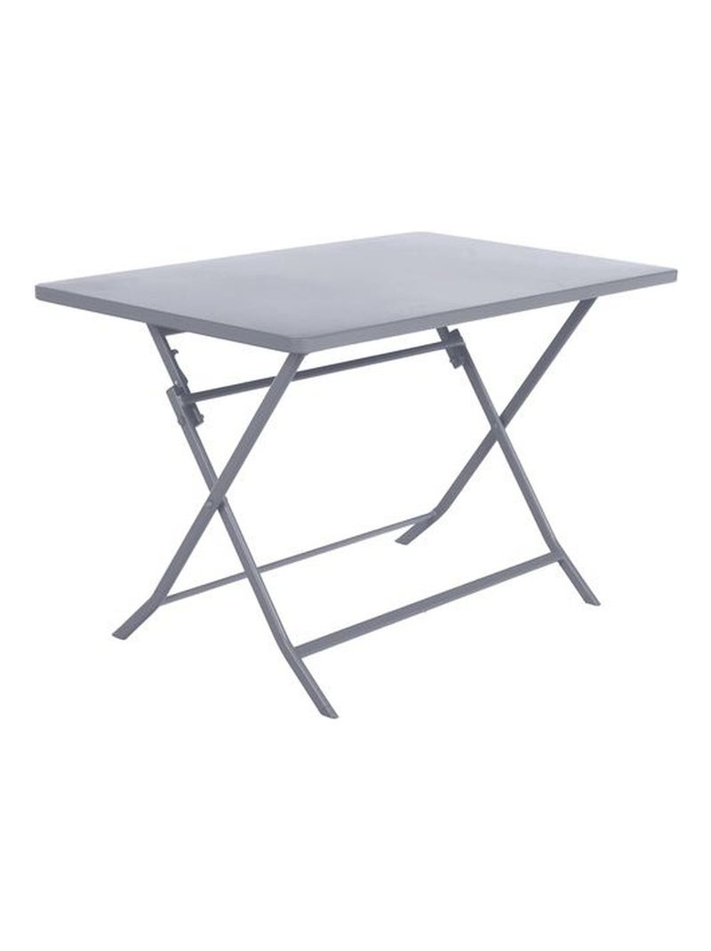 Table de jardin pliante 4 places avec 4 chaises pliables en acier GREENSBORO Gris - Kiabi