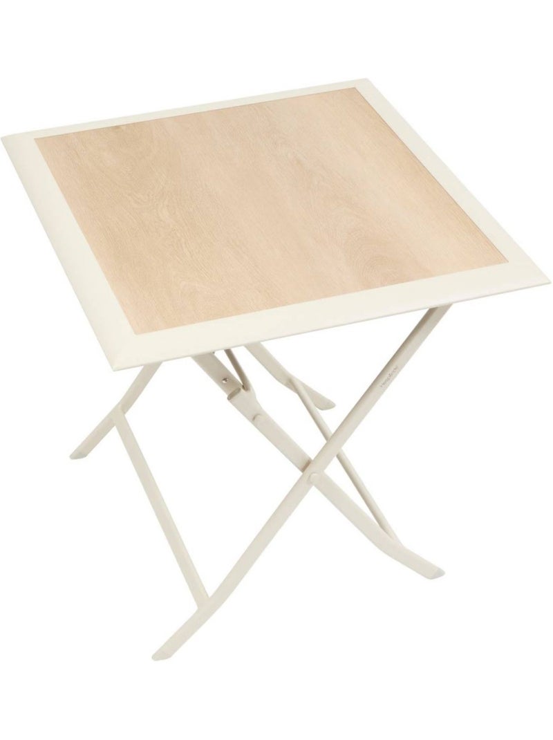 Table de jardin pliante carrée 2 places AZUA Beige - Kiabi