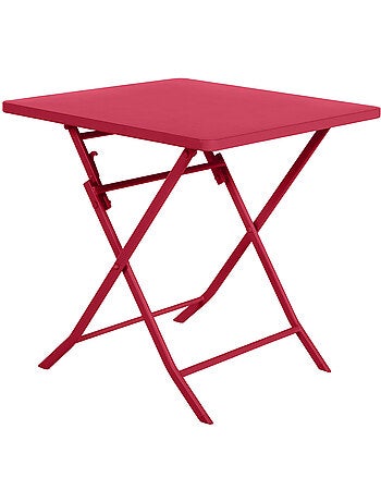 Table de jardin pliante carrée 2 places en acier GREENSBORO