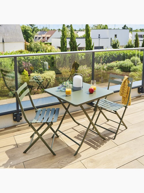 Table de jardin pliante carrée 2 places en acier GREENSBORO - Kiabi Table de jardin pliante carrée 2 places en acier GREENSBORO - Kiabi